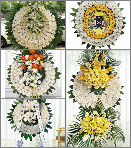 河南南阳镇平县玉都街道大刘营村花圈速递